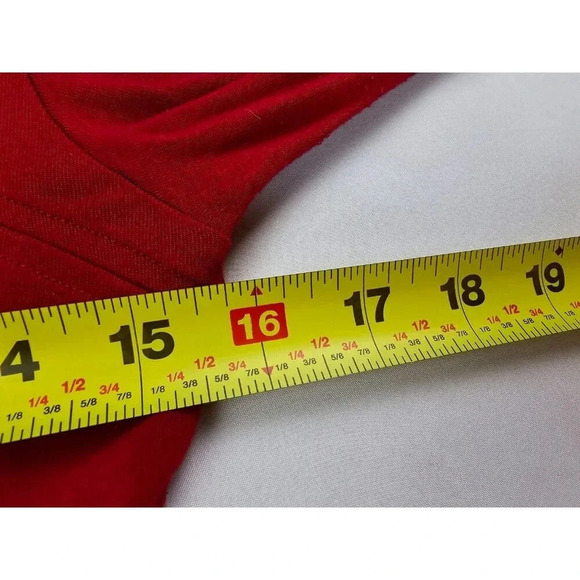 Topshop Sz 8-10 Womens Red Long Sleeve Chest Slit Snap Bodysuit Viscose Elastane - Picture 2 of 10